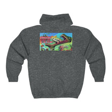 Load image into Gallery viewer, Dino Skin Full Zip Hooded Sweatshirt
