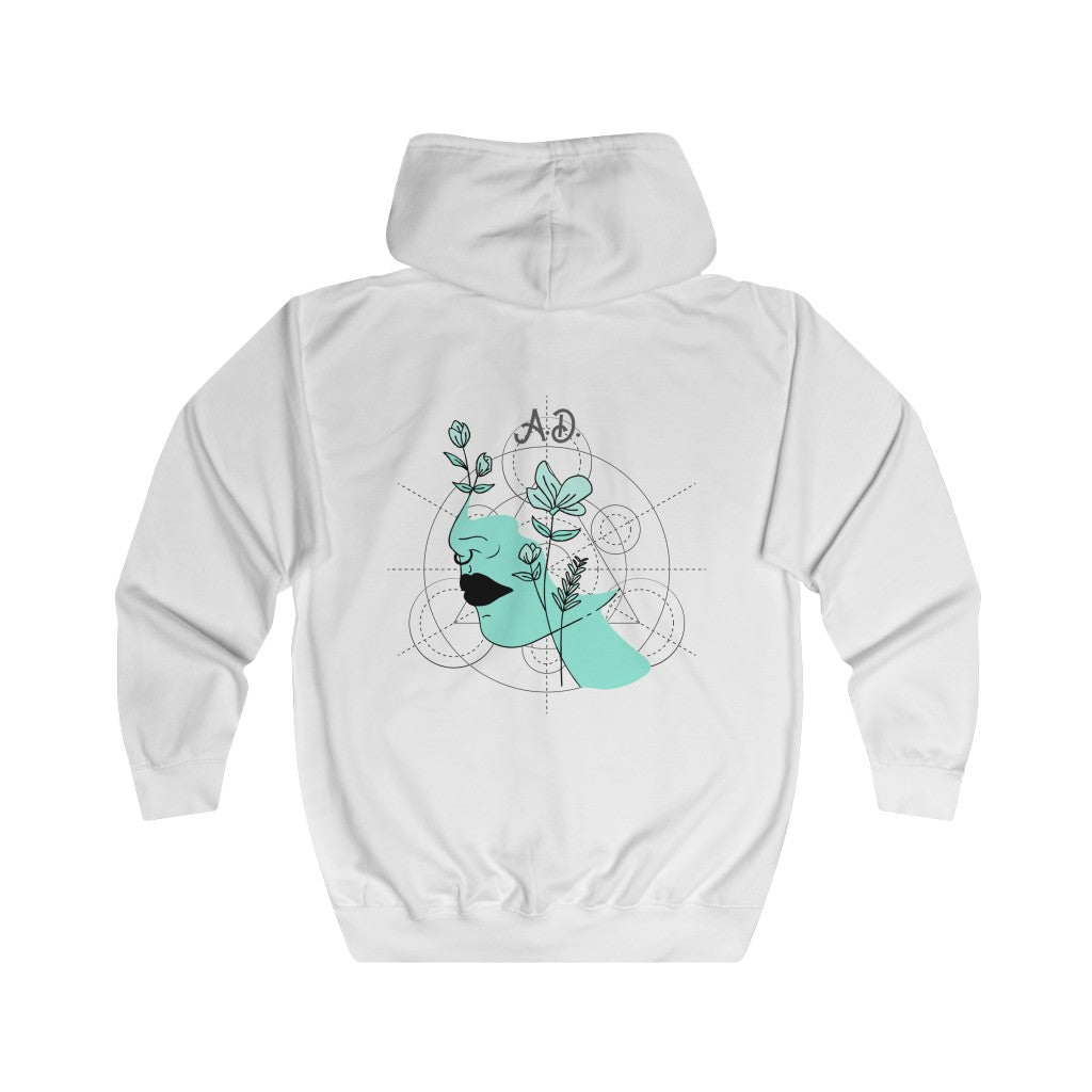 Abbreviated After Dark Unisex Full Zip Hoodie