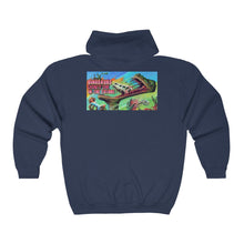 Load image into Gallery viewer, Dino Skin Full Zip Hooded Sweatshirt
