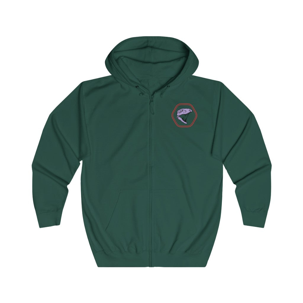 Abbreviated After Dark Unisex Full Zip Hoodie