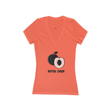 Load image into Gallery viewer, Peach After Dark Women&#39;s Jersey Short Sleeve Deep V-Neck Tee
