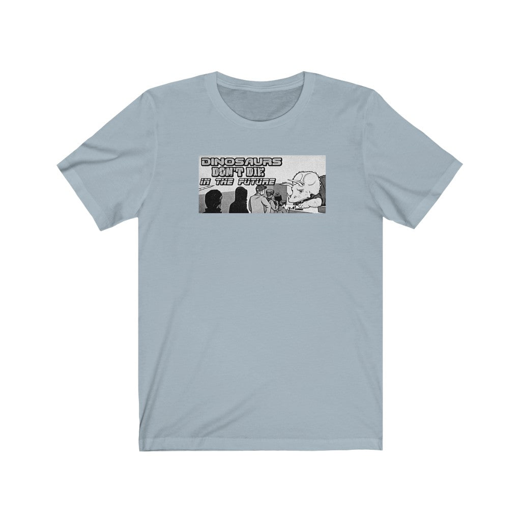 Dinosaurs Don't Die In The Future B&W Jersey Short Sleeve Tee